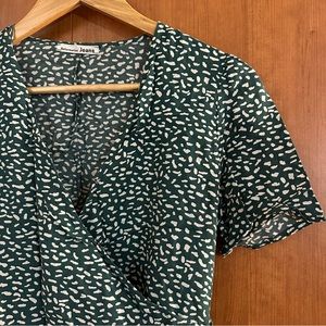 Reformation Wrap Short Sleeve Top